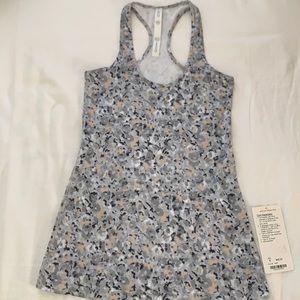 LuluLemon cool racerback tank gray speckle sz 6